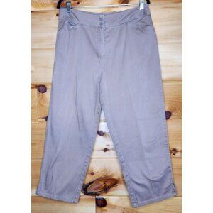 Bill Blass Jeans Capri Stretch With Front Pockets Size 12 Khaki